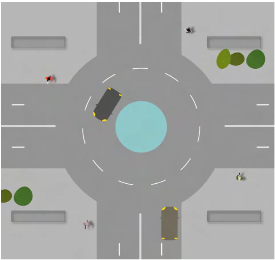 Roundabouts were created to increase the speed of cars